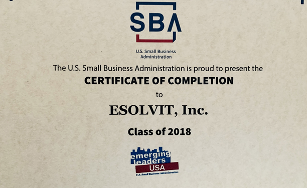 USA Emerging Leaders Certification from SBA Federal Government