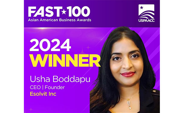 Usha-Boddapu: National Honor from USPAACC The Fast 100 companies of the year 2024